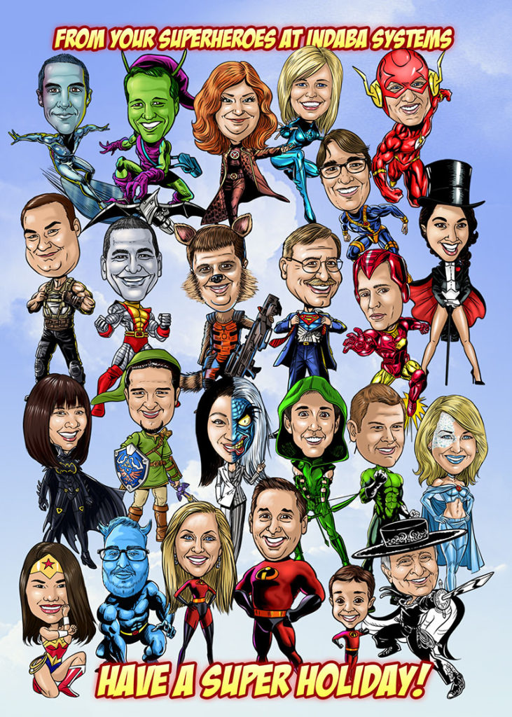 large group caricatures