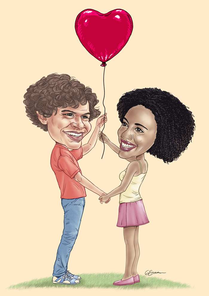 Valentine caricatures