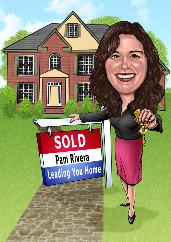 real estate caricature services